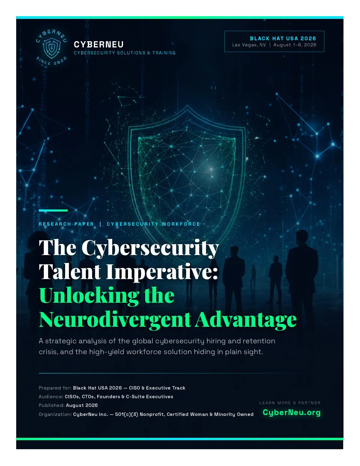 Cover of the CyberNeu research paper The Cybersecurity Talent Imperative: Unlocking the Neurodivergent Advantage.